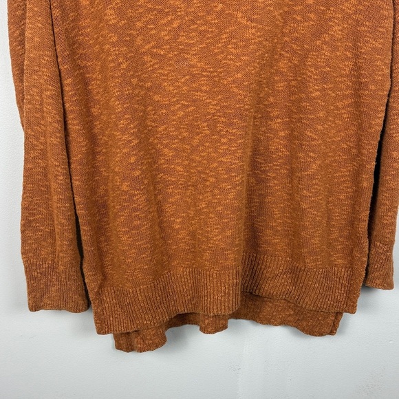 Rachel Zoe Cotton Linen Blend Burnt Orange Crewneck Long Sleeve XL Sweater - Picture 9 of 12